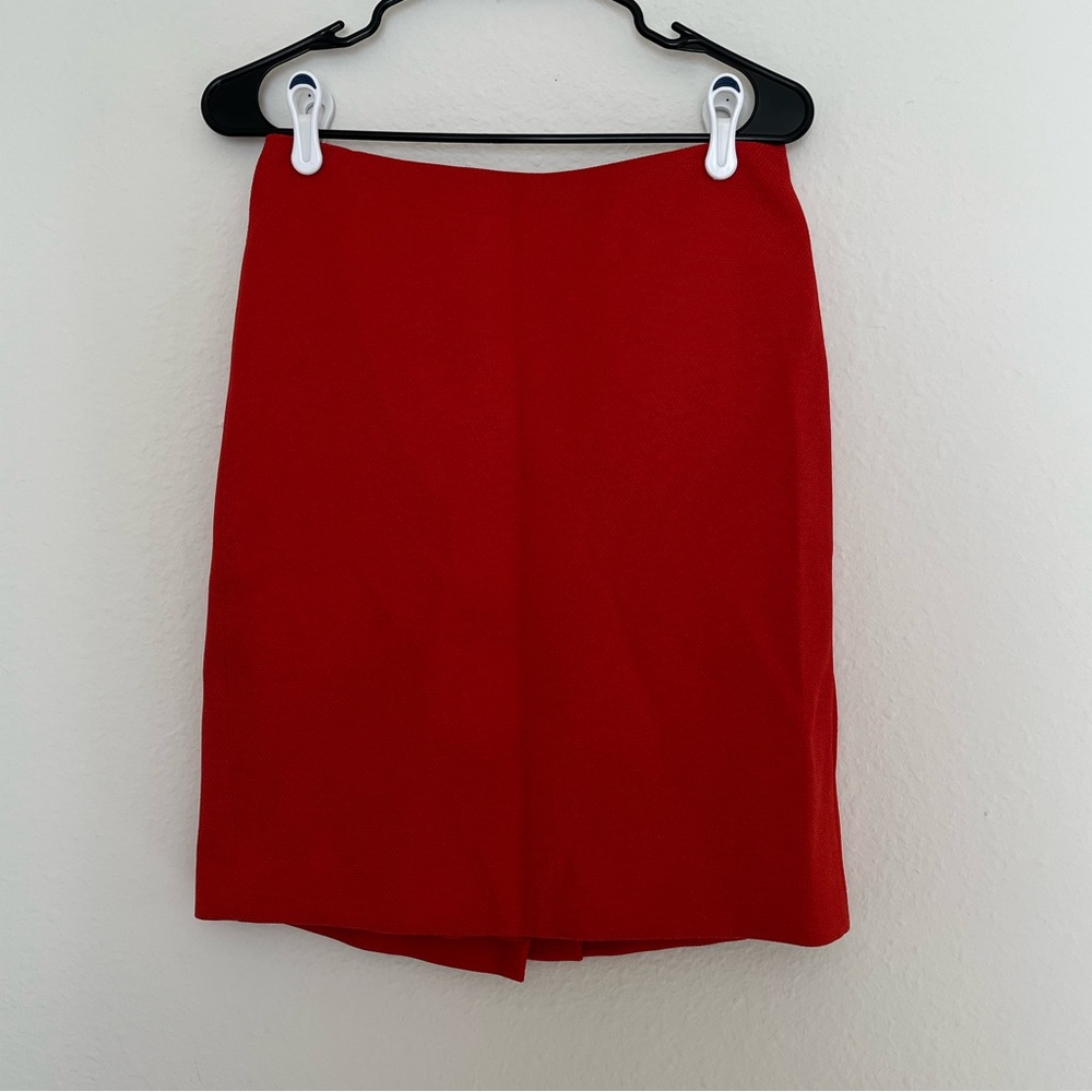 Anne Klein Red Pencil Skirt Size 2